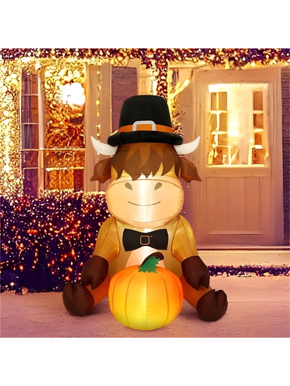 5FT Thanksgiving Fall Inflatables Outdoor Decoration Blow Up Autumn Highland